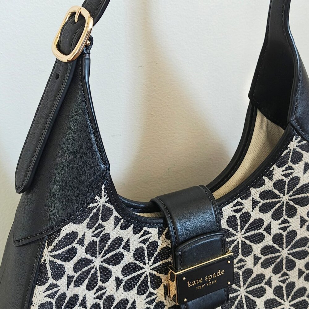 KATE SPADE Flower Jacquard Shoulder Bag - Picture 10 of 15